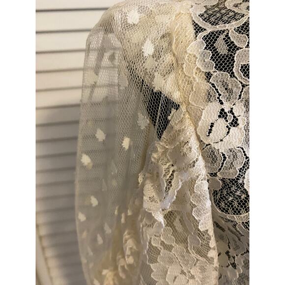 Vintage 1970s Victorian Look Lace‎ Blouse - Picture 6 of 8